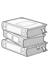 school books clipart black and white 15
