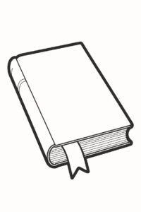school books clipart black and white 7