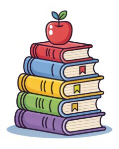 stack of books clipart 1