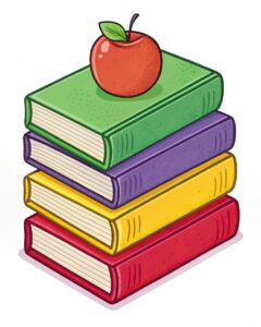 stack of books clipart 3