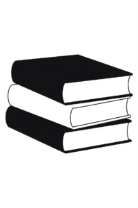 stack of books clipart black and white 13