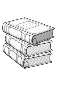 stack of books clipart black and white 15 1