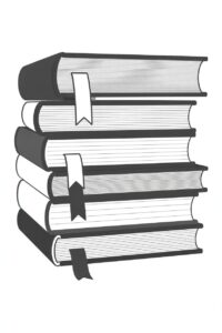 stack of books clipart black and white 6 1