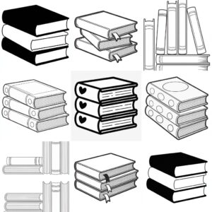 stack of books clipart feature