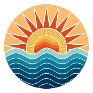 summer sunset clipart 1