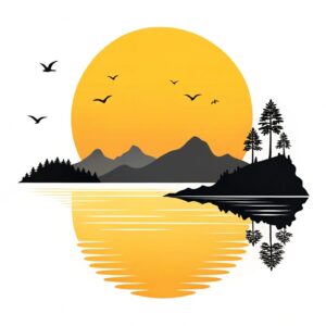 summer sunset clipart 10