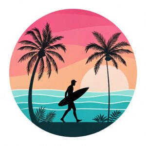 summer sunset clipart 11
