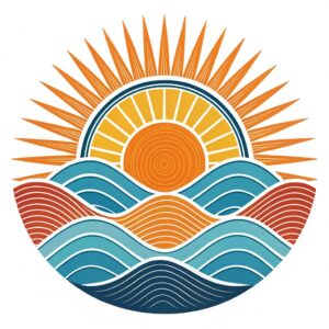 summer sunset clipart 2