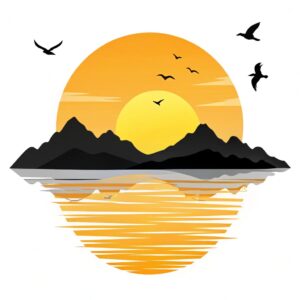summer sunset clipart 9