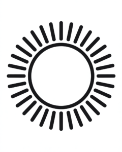 sun clipart black and white 13