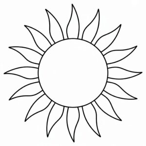 sun clipart black and white 13