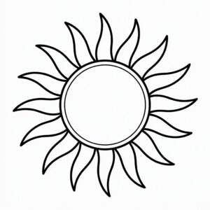 sun clipart black and white 14