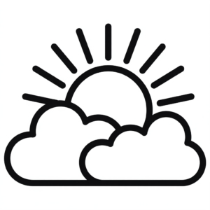 sun clipart black and white 14
