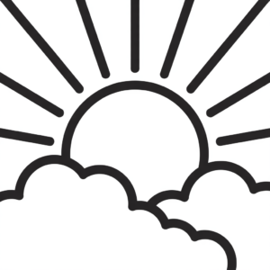 sun clipart black and white 15