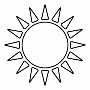 sun clipart black and white 3