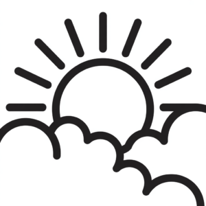sunrise clipart black and white 14