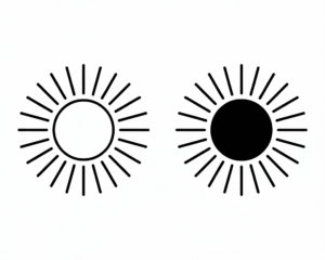 sunrise clipart black and white 4
