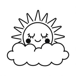 sunrise clipart black and white 5