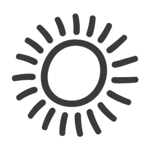 sunrise clipart black and white 7