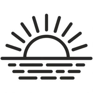 sunrise clipart black and white 9