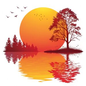 sunset clipart 5