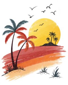 sunset clipart 6
