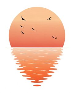 sunset clipart 7