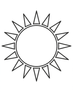 sunshine clipart black and white 10