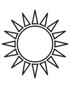 sunshine clipart black and white 11