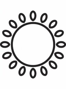 sunshine clipart black and white 14