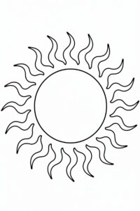 sunshine clipart black and white 3