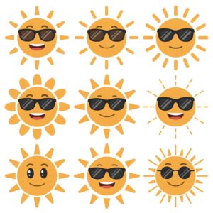 sunshine with sunglasses clipart 1
