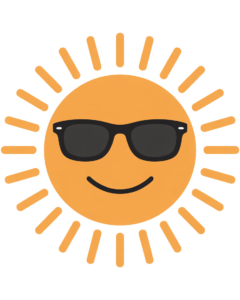 sunshine with sunglasses clipart 10
