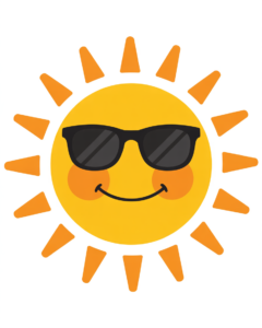 sunshine with sunglasses clipart 11