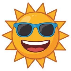 sunshine with sunglasses clipart 12