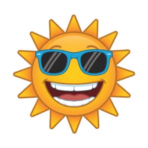 sunshine with sunglasses clipart 13