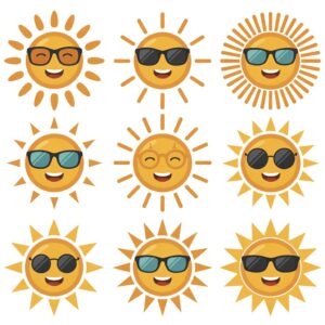 sunshine with sunglasses clipart 2