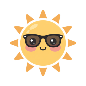 sunshine with sunglasses clipart 3