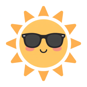 sunshine with sunglasses clipart 4