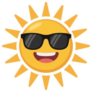 sunshine with sunglasses clipart 5