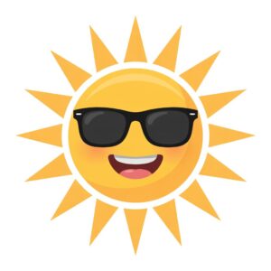 sunshine with sunglasses clipart 6