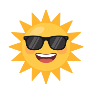 sunshine with sunglasses clipart 7
