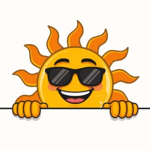 sunshine with sunglasses clipart 8