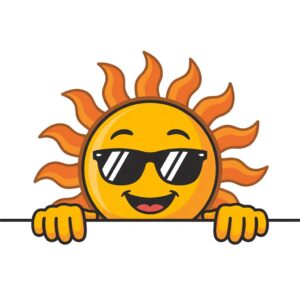 sunshine with sunglasses clipart 9