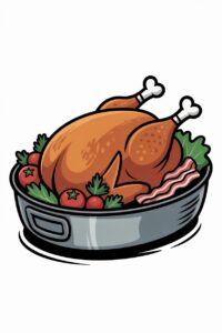 thanksgiving turkey dinner clipart 1
