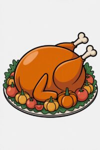 thanksgiving turkey dinner clipart 3