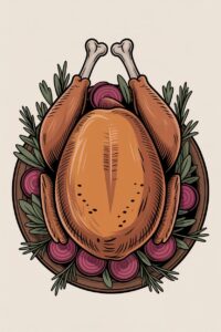 thanksgiving turkey dinner clipart 5