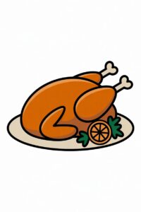 thanksgiving turkey dinner clipart 8