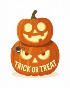 trick or treat halloween pumpkin clipart 2
