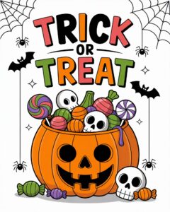 trick or treat halloween pumpkin clipart 3